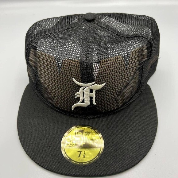Fear of God 7 1/8 59Fifty New Era Mesh Hat Fitted Cap Black Men