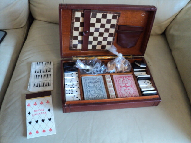 Vintage Compendium Of In Travel Case Chess bridge poker