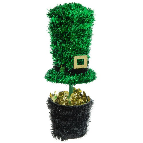 Tinsel Leprechaun Hat On Pot Of Gold 
