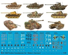 Peddinghaus 135 Panther German Tank Wwii Markings 1943-1945 No.1 9 Tanks 1000 Peddinghaus 135 Panther German Tank Wwii Markings 1943-1945 No.1 9 Tanks 1000