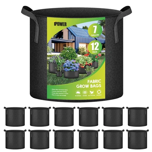 5-24Pack Garden Grow Bag/Rooty Bag Heavy Duty Non-Woven Plant Fabric Pot Contain - Picture 53 of 143