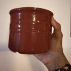 Longaberger Pottery paprika Ceramic Round Crock Jar Container 3in Tall 4in x 4in — photo 1