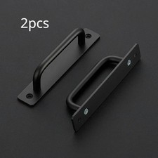 Black Door Pull Handles Aluminium Alloy Sliding Pull Gate Shed Handles