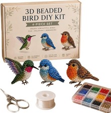 2026 Tiny 3D Beaded Animal DIY Kit, Cute Bird Animal Beading Craft Set