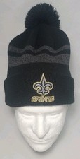 New Era New Orleans Saints NFL Beanie Hat Touque OSFM Black Pom Knit OSFM Used