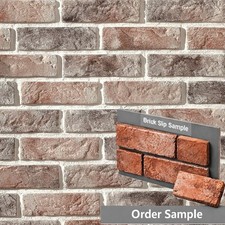 SAMPLE - CAMBRIDGE RUSTIC - BRICK SLIPS - Exterior & Interior Brick Cladding,