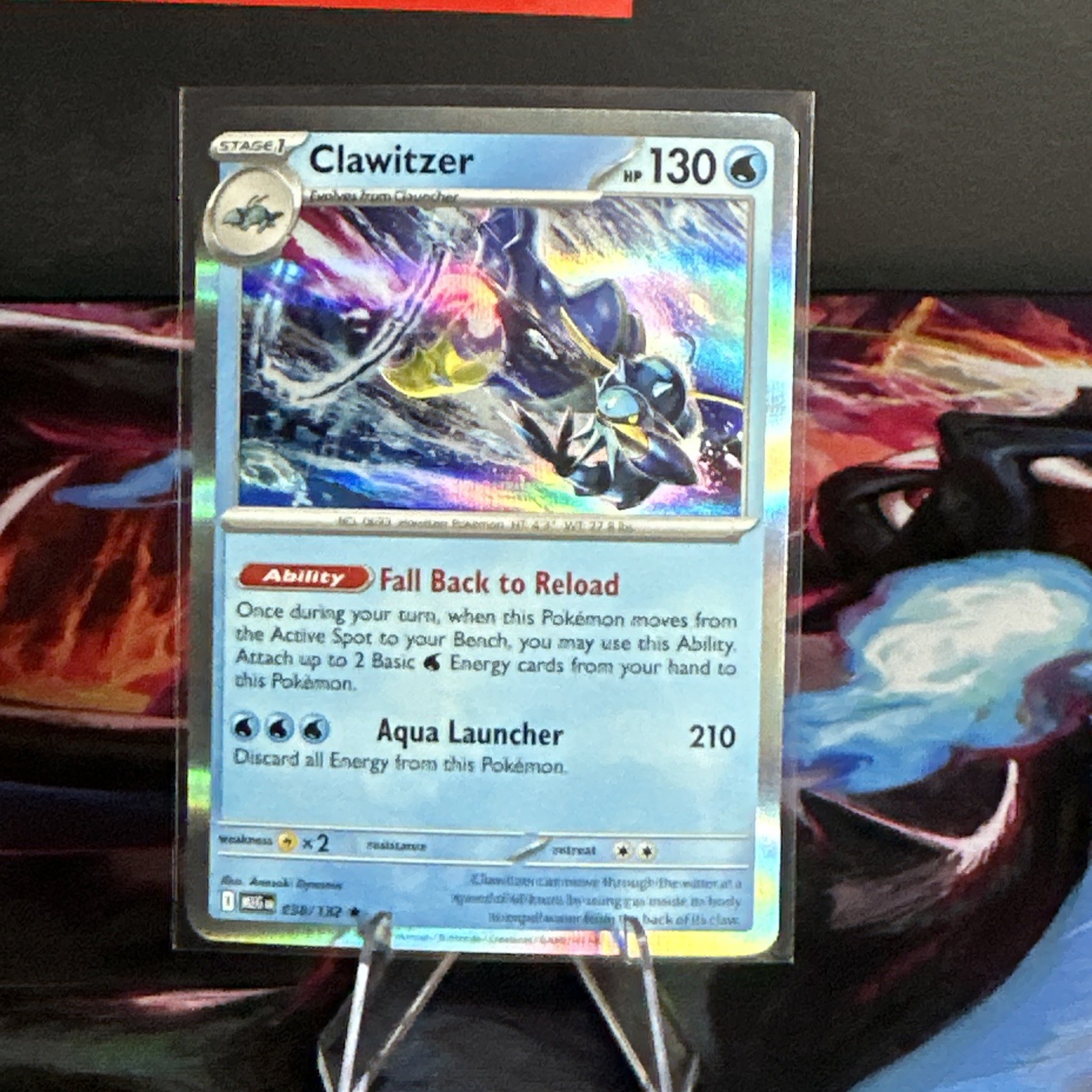 Clawitzer (Reverse Holo) 038/132 - Mega Evolution - Pokemon - NM/M English