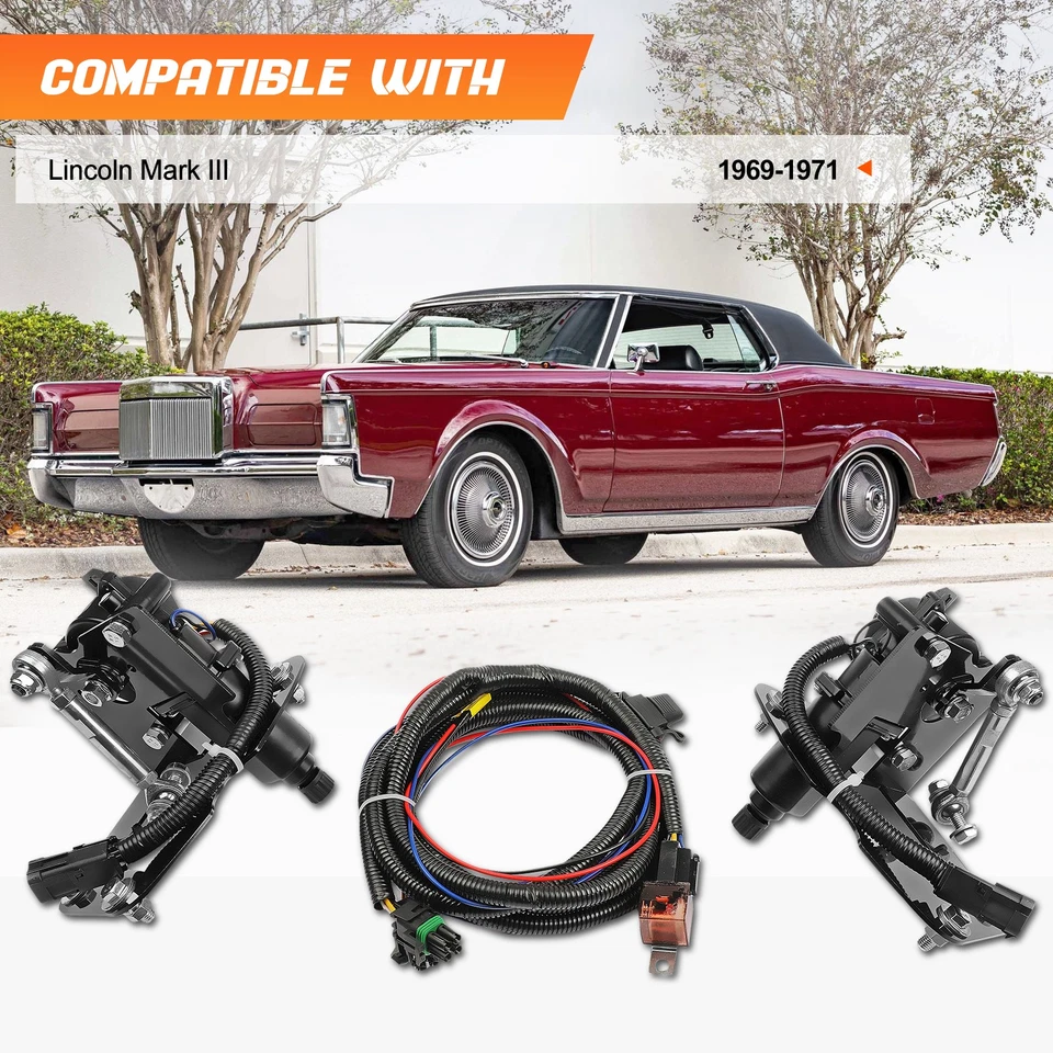 fits for 1969 1970 1971 Lincoln Mark III Electric Headlight Conversion Kit Motor - Image 2 of 4