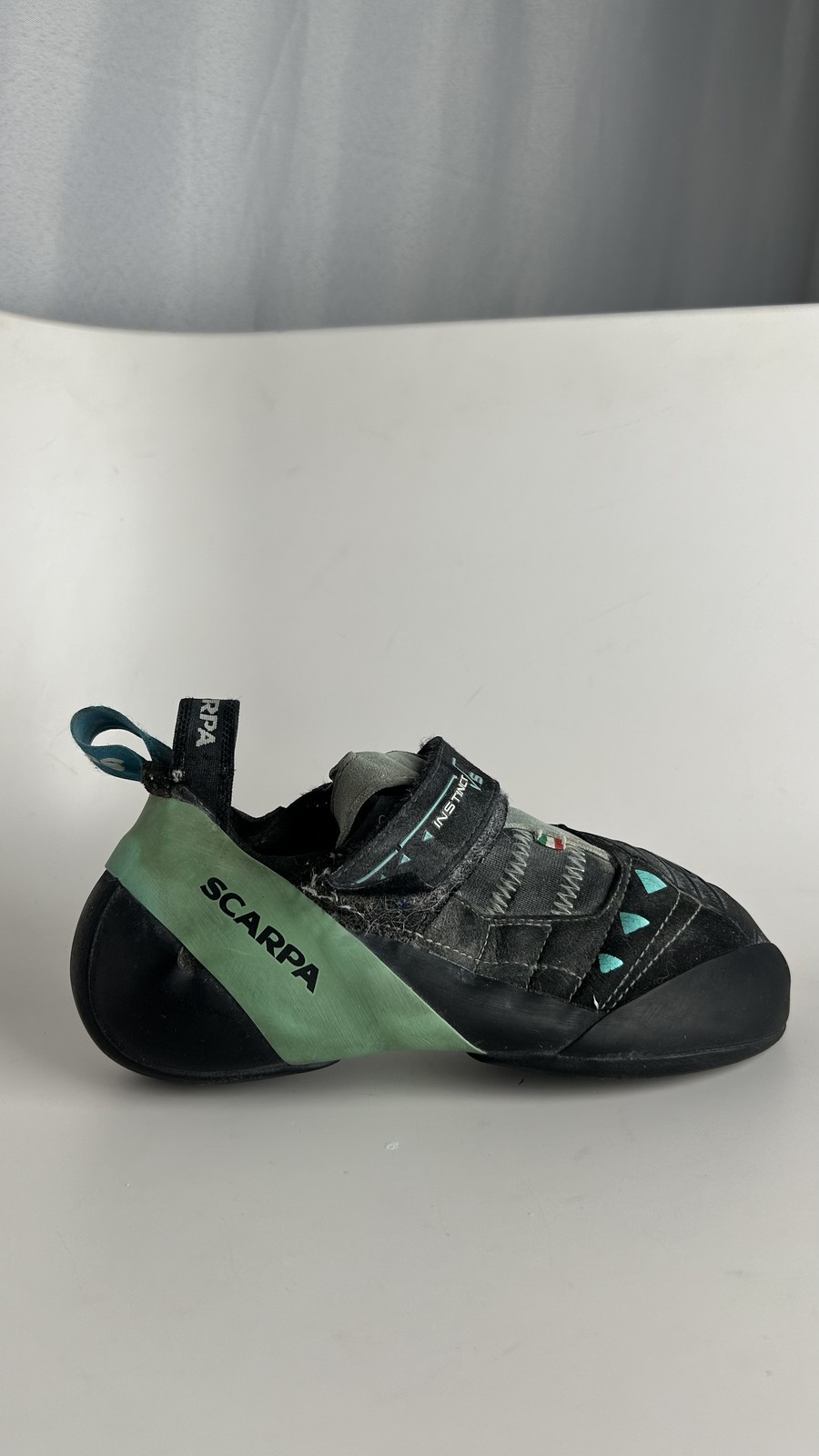 Zapatos de escalada en roca Scarpa Instinct VS Chimera para mujer negros/aqua - talla 10 USW