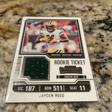 2023 Panini Contenders Rookie Ticket Patch  Jayden Reed #TS18V Variations RC