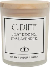 Smells C. Diff Candle Funny Nurse Gifts for Women Rn Gifts for Nurses Nurse A...