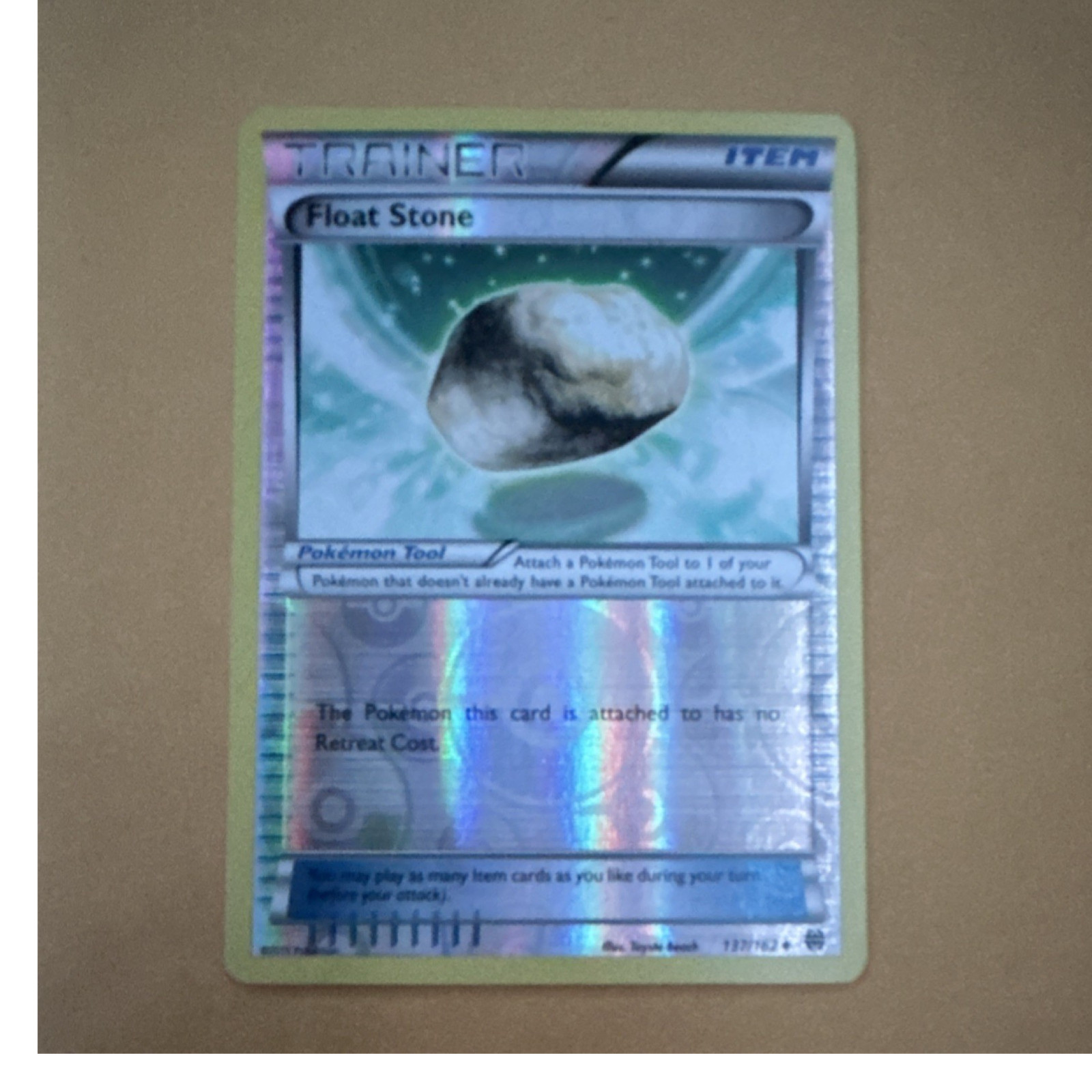 Pokémon TCG Float Stone Trainer Uncommon Reverse Holo Breakthrough 137/162 Eng