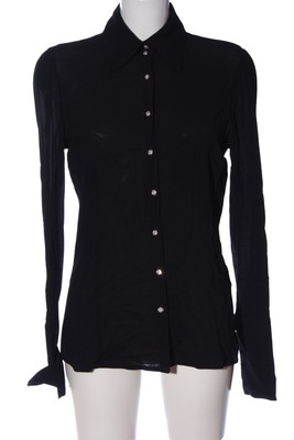 DIVINA Hemd-Bluse Damen Bluse Gr. DE 40 schwarz Business-Look