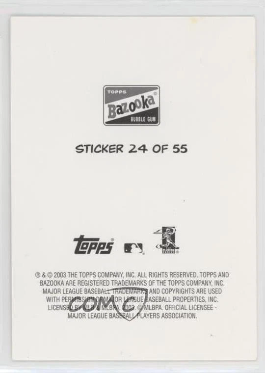 2003 Topps Bazooka Stickers Joe Mauer Justin Huber Jason Stokes Chad Tracy HOF - Image 2 of 2