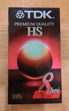 TDK T-160 HS Premium Quality VHS Tape 8hr EP
