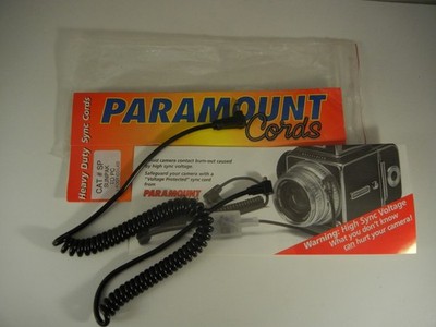 Paramount - Sunpak to PC 5' Heavy Duty Coiled Sync Cord for 120J 522 544 - New