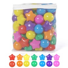 Ball Pit Balls - 100pcs Crush Proof Plastic Children's Toy Balls Bright 7 Col...