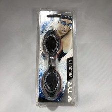 TYR VELOCITY SWIM GOGGLES FINA APPROVED ADULT FIT LOW PROFILE SMOKE