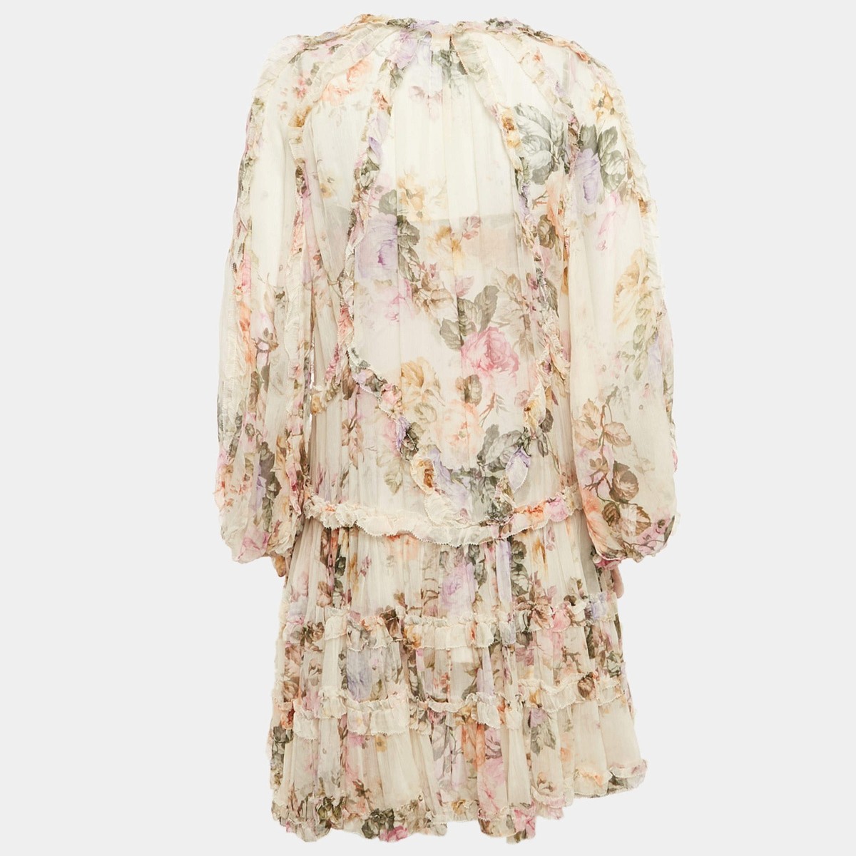 【Zimmermann】AUGUST BILLOW FRILL MINI DRESS フリルミニ Zimmermann August Billow Frill Mini Dress in Natural | Lyst