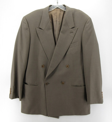 VGT Giorgio Armani Le Collezioni Sport Coat Men 42 Brown Blazer Double Breasted*