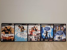 PS2 American Idol, American Idol: Encore, Singstar Rocks/Pop/Amped with Mics