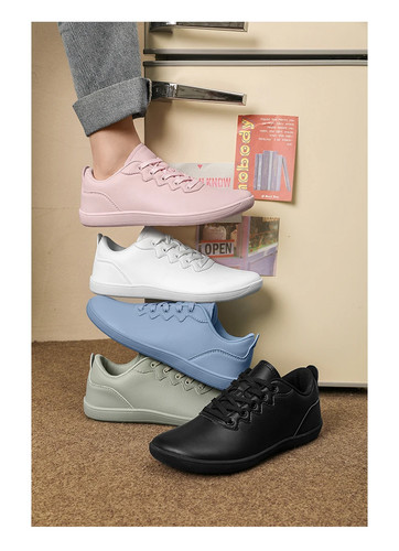 Men Barefoot Walking Shoes Wide Toe Box Zero Drop Artificial Leather Sneakers - Afbeelding 15 van 29