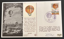 France FDC RAF 1983 200th Anniv.2nd Manned Aerial Voy. By Air Balloon