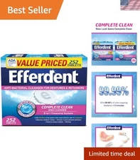 Complete Dental Cleanser Tablets - Effervescent & Anti-Bacterial - 252 Count