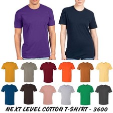 Cotton T-Shirt - Next Level 3600 Next Level Apparel Unisex Premium Plain TShirt