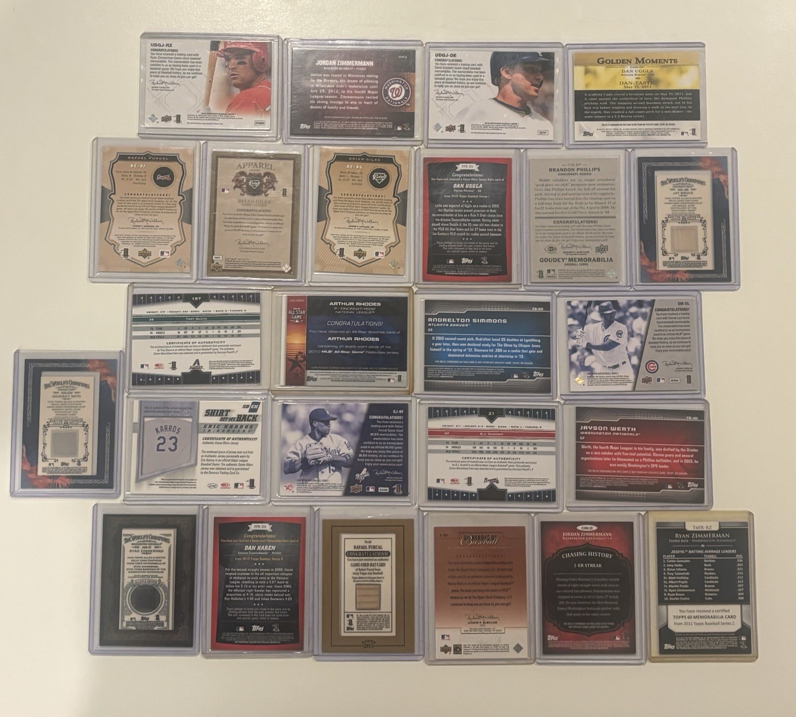25 Card Baseball Lot ALL Game Used Jersey Lot Relics 2000s & 2010s All-Stars view 7
