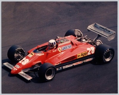 Didier Pironi Ferrari F1 Race Car Silver Gelatin Print 1982 Detroit Grand Prix