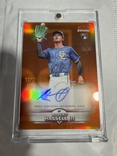 Topps 2025 Stadium Club Chrome Orange Refractor Auto RC Hassell III /25
