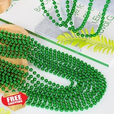 St Patricks Day Necklaces 240pc Green Beads 33in Bulk Party Favor
