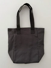 Thirty-One Gray Cotton Reusable Tote Bag with Water Bottle Slot NWOT