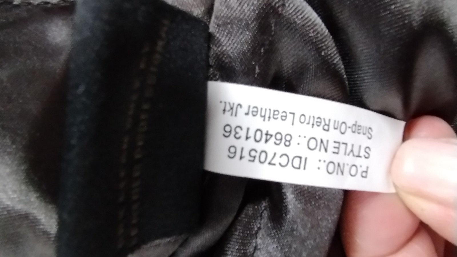 Leather Coat Snap On Tools Authentic Large Dark B… - image 14