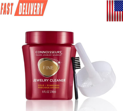 Connoisseurs Fine Jewelry Cleaner Solution for Gold, Diamonds, Platinum-8 fl oz