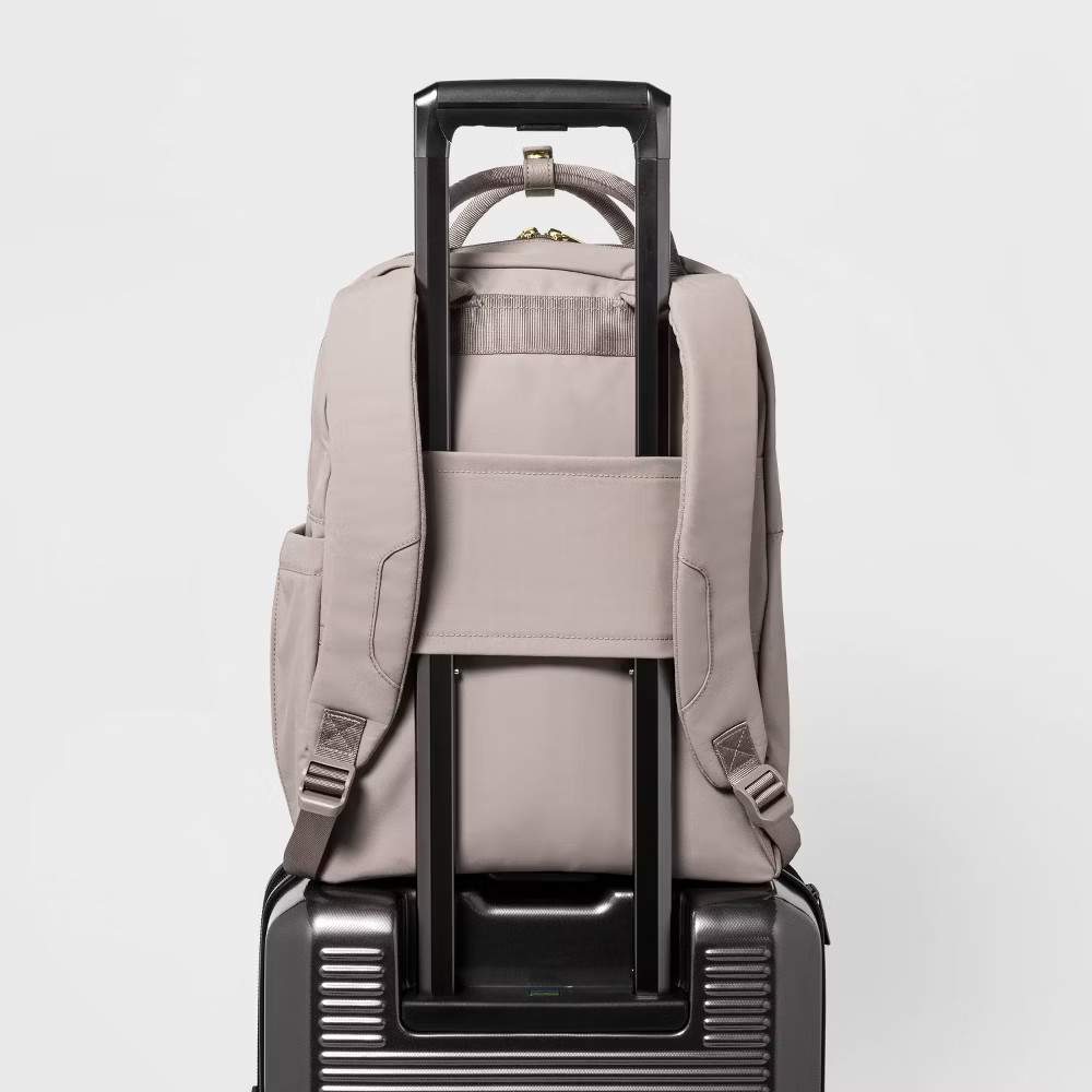 Open Story Backpack School 15"-Laptop Taupe Signature 16" Commuter