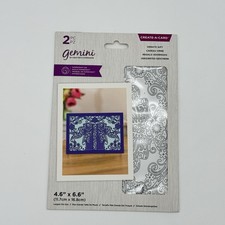 Gemini Ornate Gift Die 2pc Create a Card by Crafters Companion Gift Box Die HTF