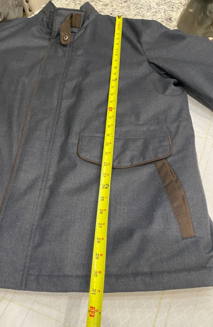 Johnston & Murphy  (Men's LRG.)  Wool  Blend Front Zip/Snap Coat - EUC !! image 23