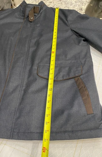 Johnston & Murphy  (Men's LRG.)  Wool  Blend Front Zip/Snap Coat - EUC !! image 23