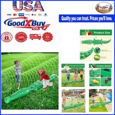 Inflatable Crocodile Kids Water Sprinkler Large Yard Outdoor Summer Toy for B...