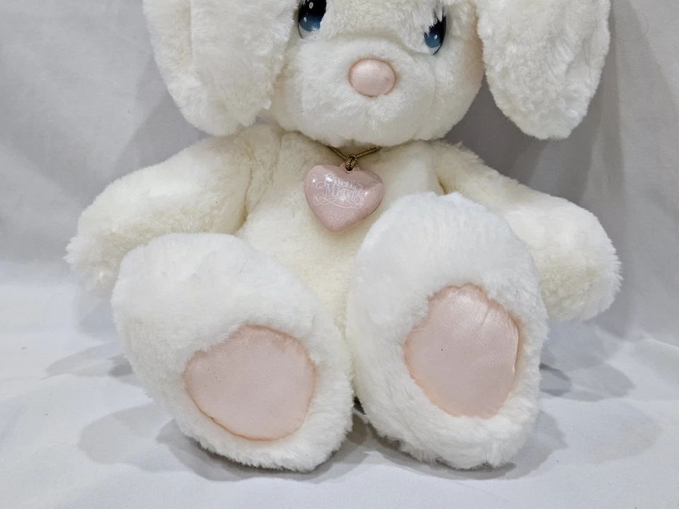 Peluche de colección Applause Precious Moments BOLA DE NIEVE Bunny Rabbit 1985 blanco #4559 raro Foto 4 de 4