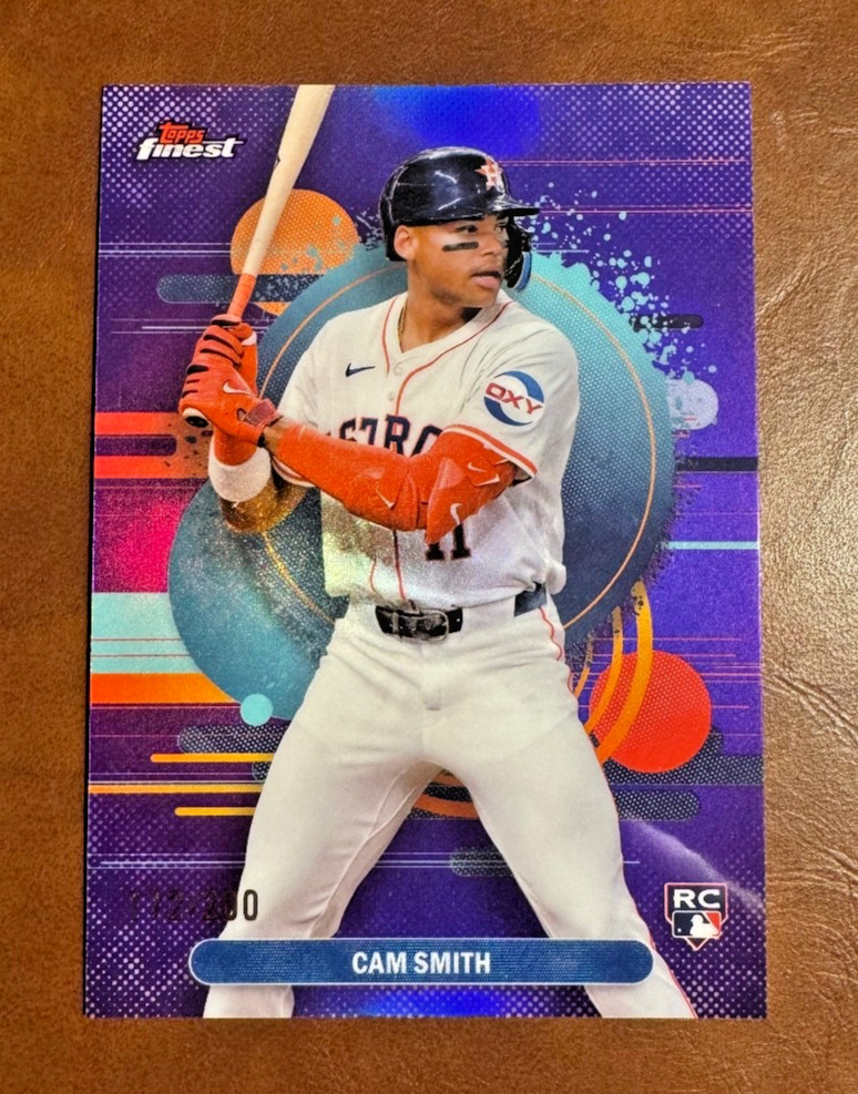 2025 Topps Finest Cam Smith Uncommon RC Purple Refractor Rookie /200 Astros