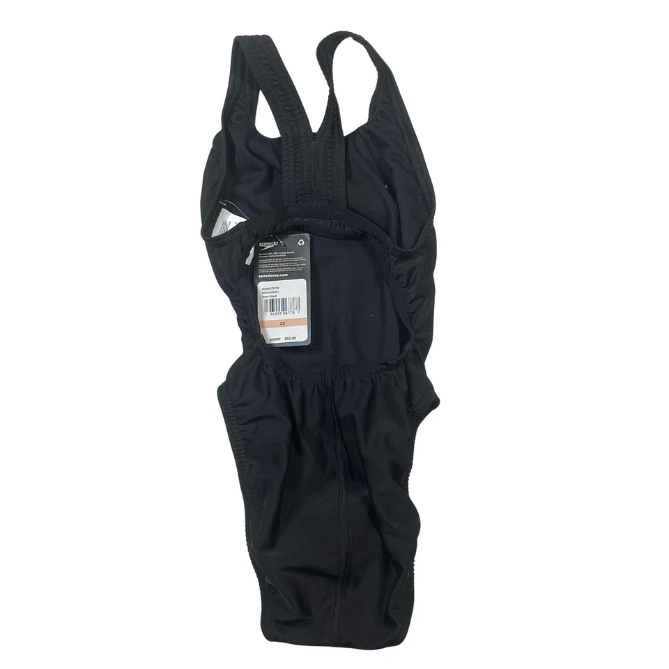 Speedo Swimsuit Girls Size 22 ProLT One Piece Team Black Competition NEW - Image 2 of 4