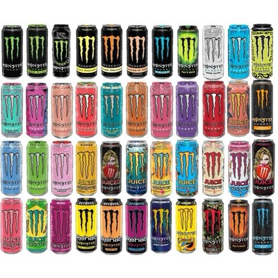 Monster Energy Drink 12 Random Mixed Full Cans 473/500 ml