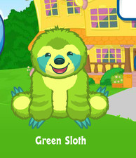 Webkinz Classic Green Sloth Virtual Adoption Code Only Messaged