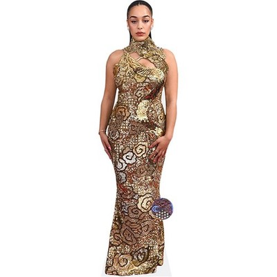 Jorja Smith (Gold Dress) Mini Size Cutout