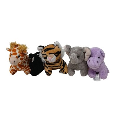 5 Aurora Baby Plush Giraffe Orca Tiger Elephant Hippo Pocket Size  #D-50