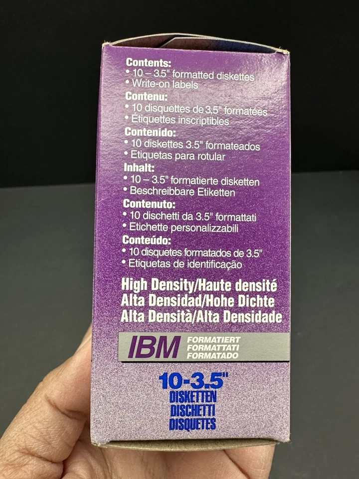 Primaris 2HD 3.5" Discos Disquetes 1.44MB Pacote com 10 Lote De 2 IBM Formatado Novo - Imagem 3 de 4