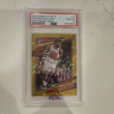 Panini 2021-22 Donruss Optic Patrick Williams Fast Break Gold 1/10 PSA 10